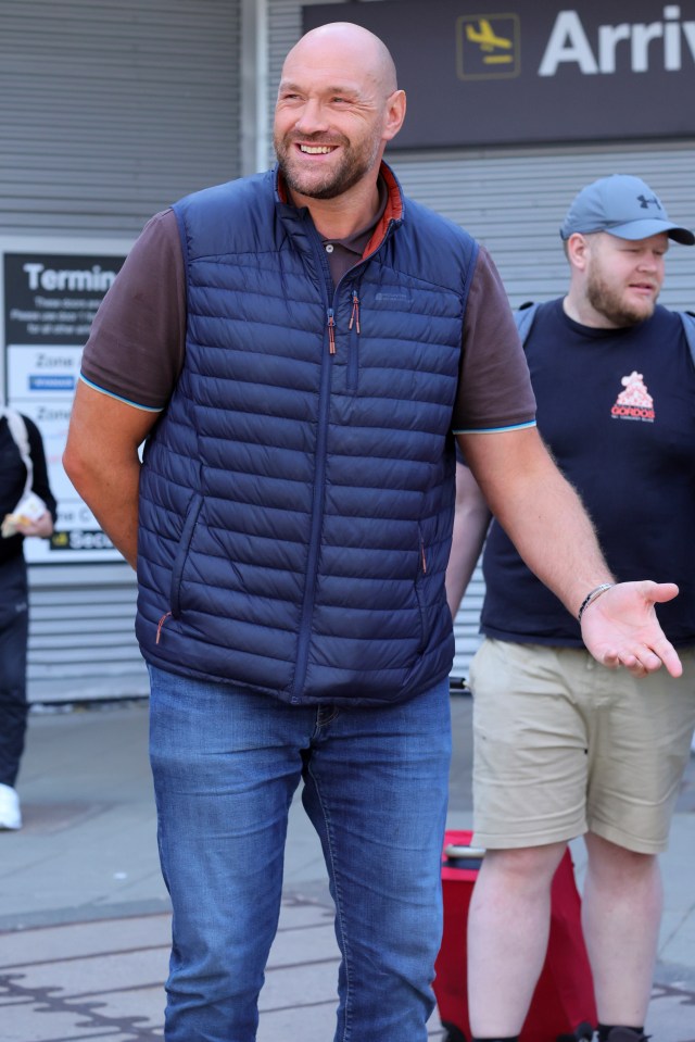 Tyson Fury at an airport.