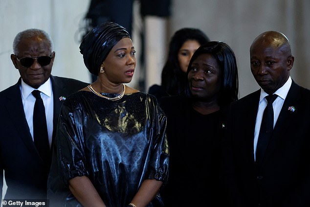 Former model and actress Fatima Jabbe-Bio, seen paying her respects to Queen Elizabeth II in 2022, has been primarily based in Sierra Leone's capital, Freetown since 2018