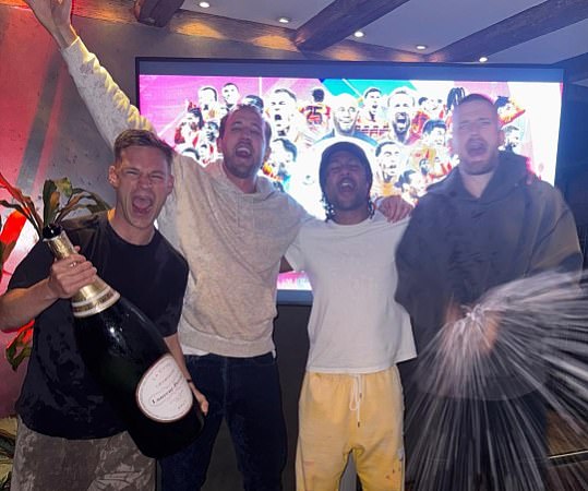 He later claimed he would be 'feeling it' after partying into the night after his side's league title was confirmed
