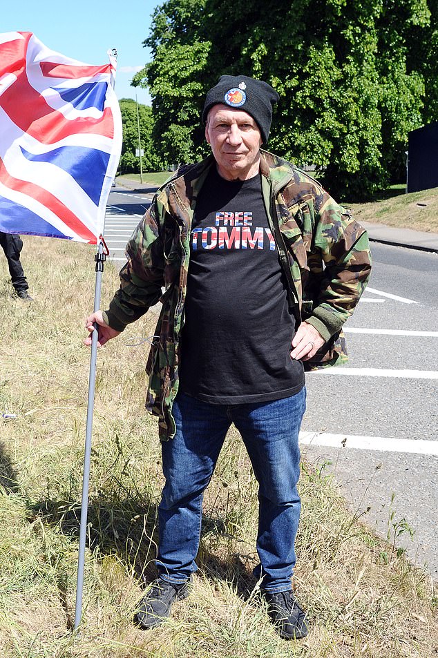 Grandfather Conrad Jones, 66, (pictured) said he was protesting for his children and grandchildren.