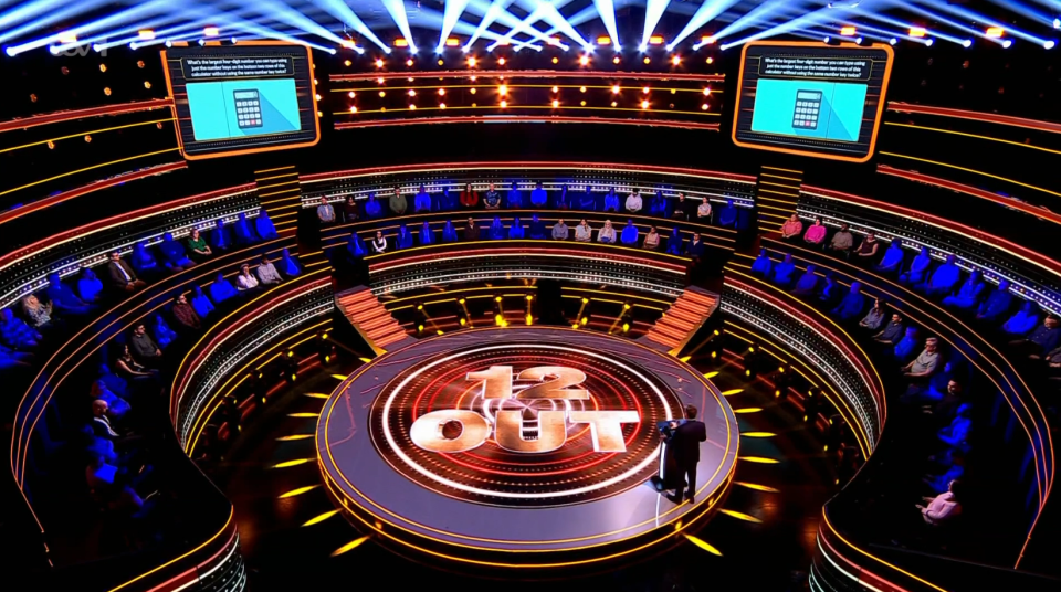The 12 Out game show set.