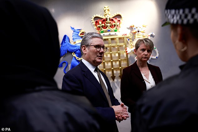 Pictured: Prime Minister Keir Starmer and Home Secretary Yvette Cooper ahead of chairing a summit aimed at destroying the criminal gangs involved in smuggling people over the English Channel in small boats
