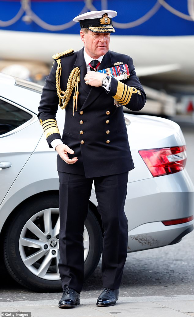 Multiple Navy sources did not deny that Admiral Sir Ben (pictured) is alleged to have had an affair, but they questioned whether his enemies have ruthlessly exploited the controversy to sideline him