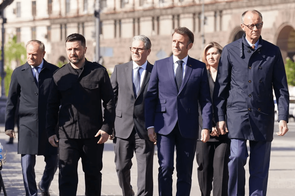 Group of people walking outdoors.