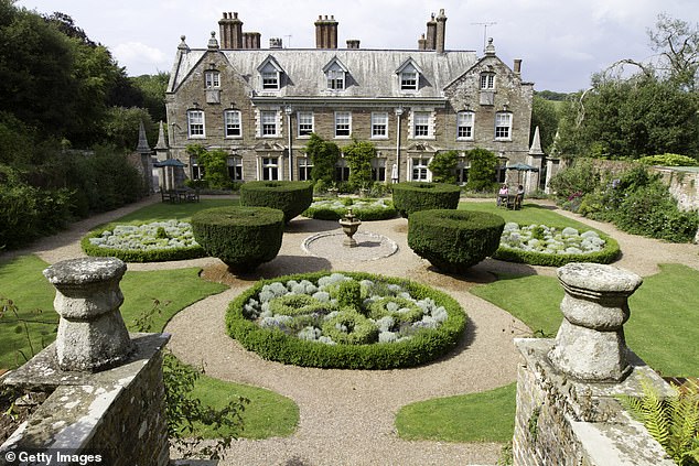 Pictured: Ms Thornton's Grade II-listed 16-bedroom Jacobean mansion Langdon Court. Ms Thornton filed to liquidate Langdon Court Manor Ltd last May
