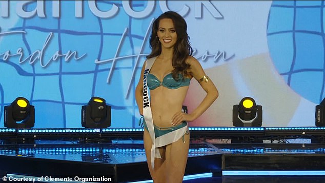 Hudson beamed for the crowd in Portland, Maine as she represented her hometown