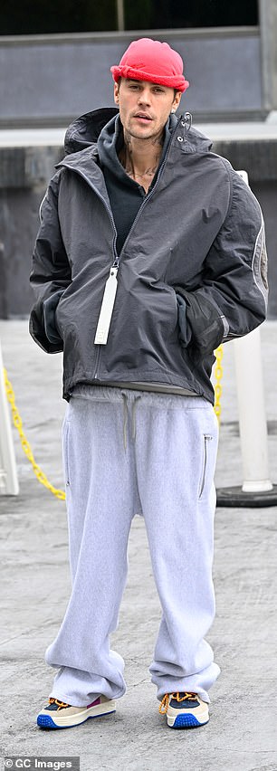 The model's message came after Justin Bieber posted a series of confessions on social media; Pictured in Los Angeles in April