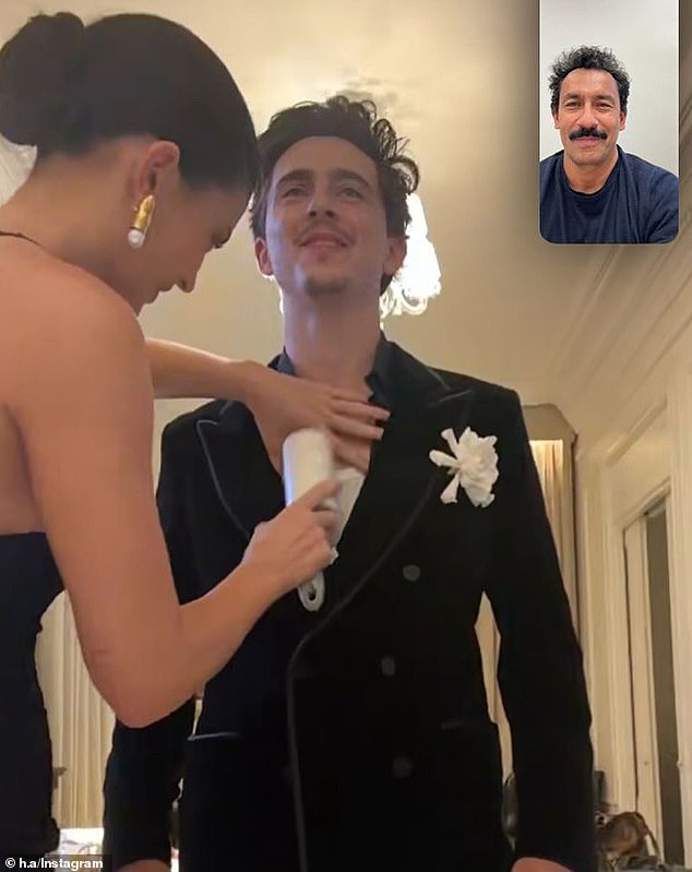 In the clip, Kylie was using a lint roller to help Timothee Chalamet , 29, get ready before the 70th David Di Donatello film festival in Rome on Wednesday, May 7, in Rome, Italy