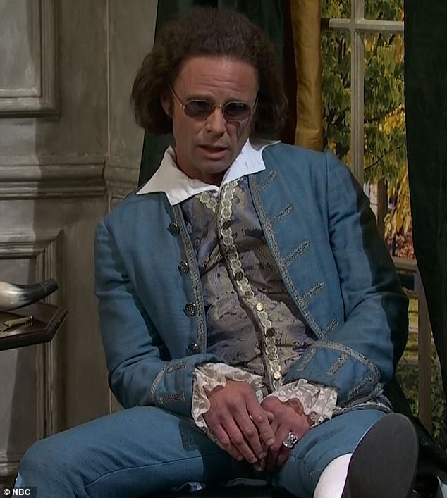 Walton demonstrated his formidable versatility as a comic actor, such as in a sketch about how America's founding fathers came up with the second amendment