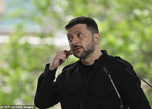 Ukrainian President Volodymyr Zelensky met with European leaders in the Ukrainian capital Kyiv yesterday