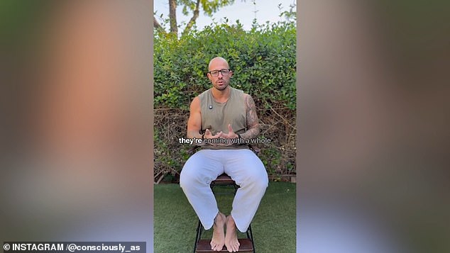 The former stripper now communicates with his followers about peace and meditation