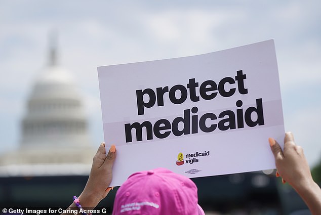 Care advocates attend 24-hour vigil at U.S. Capitol to share stories and urge lawmakers to protect Medicaid on May 07, 2025 in Washington, D.C.