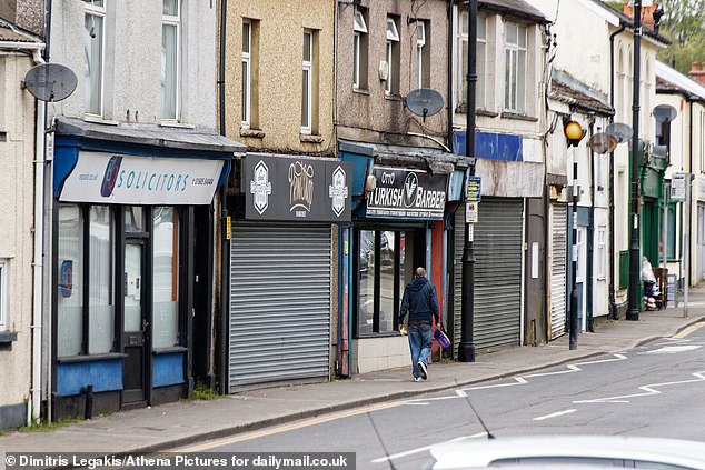 Store after store appeared to be closed when MailOnline visited the community this week