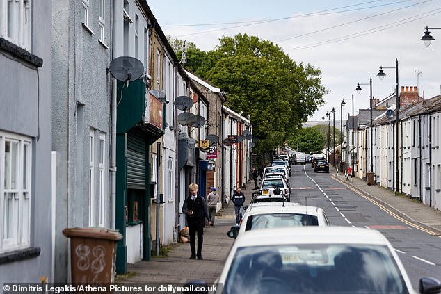 The town's main High Street appeared almost empty. The town's branch of Lloyds Bank has shut and is being turned into flats, shops have been boarded up or turned into takeaways and there is the inevitable Turkish barber, waiting for customers