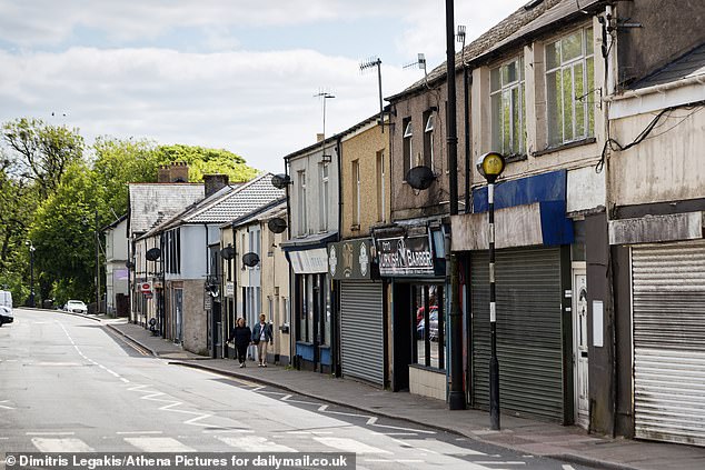 The town's streets are rundown, with many stores reportedly having been closed for years