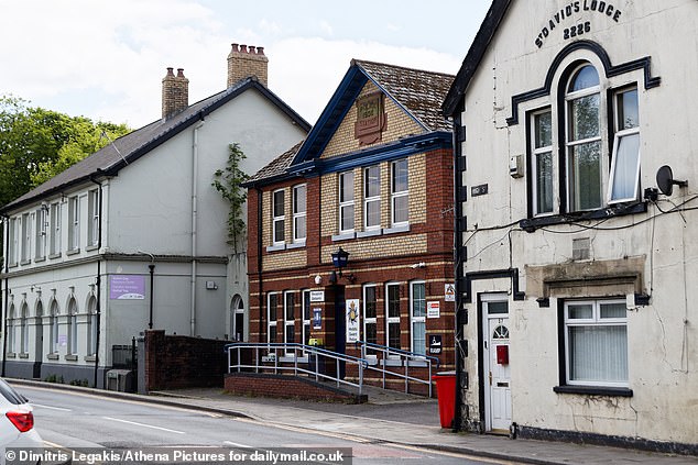 A higher proportion than anywhere else in the country, one in thirty people is claiming benefits for anxiety in Rhymney, Wales. Pictured is the town's police station