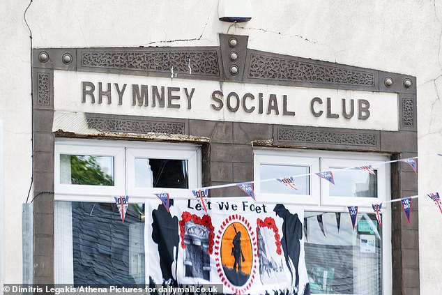 Pictured is Rhymney's social club, which was marking the 80th anniversary of VE Day