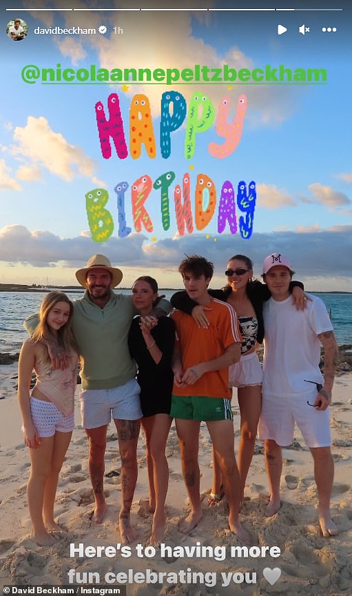 In January 2024, David shared a sweet family snap to social media for Nicola's birthday, saying: 'Here's to having more fun celebrating you'