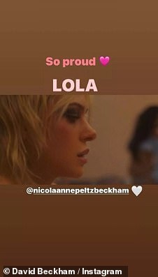 David Beckham declared he was 'so proud' of his son's wife when her film Lola was released last year