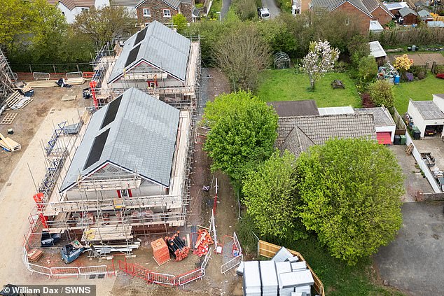 Martine and her husband returned from holiday to find the houses had appeared next door