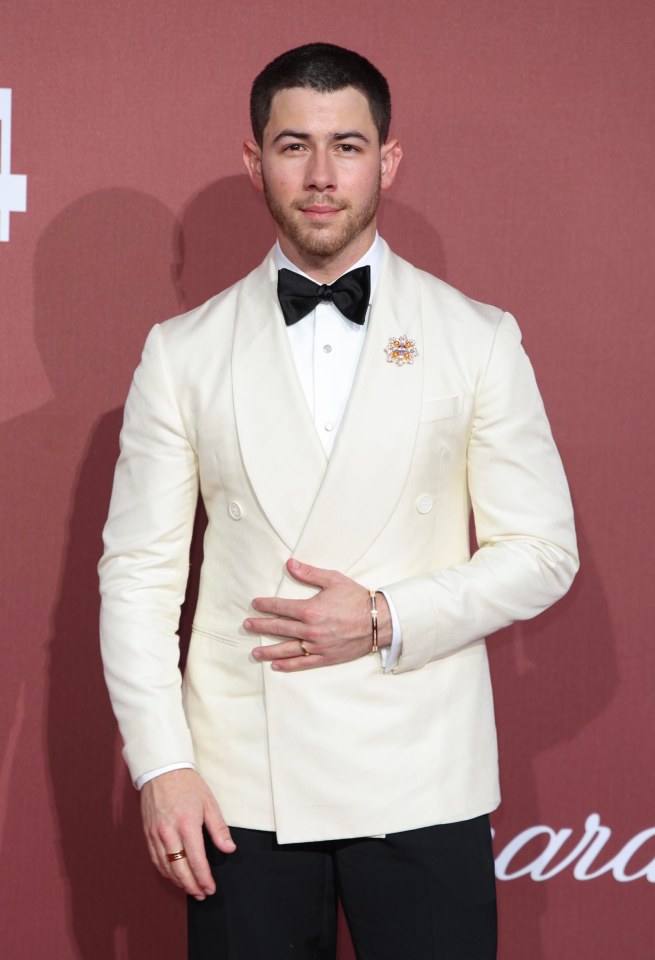 Nick Jonas at the amfAR Cannes Gala.