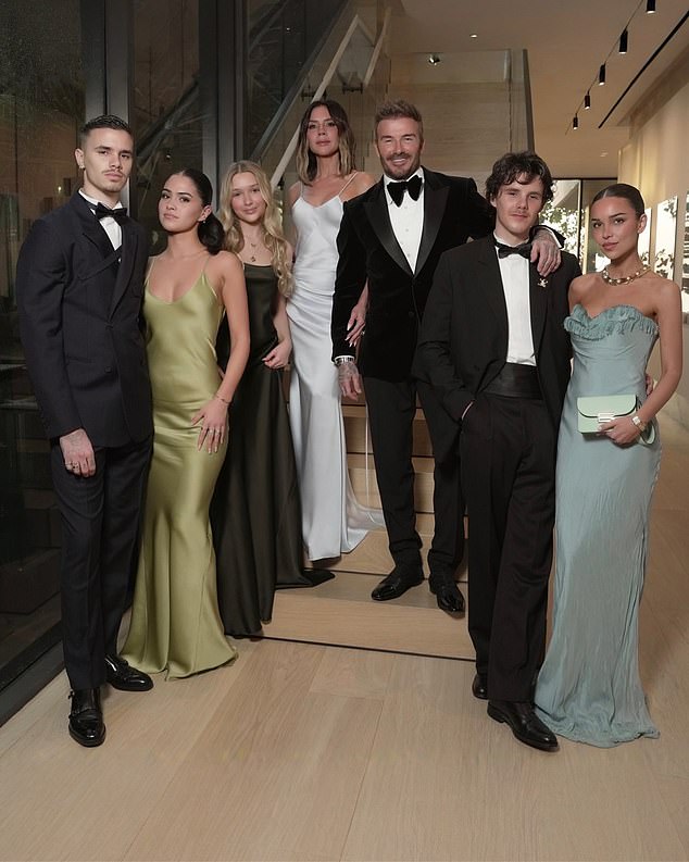 Victoria posted a picture of the family - with sons Romeo and Cruz but no Brooklyn - celebrating David's 50th birthday