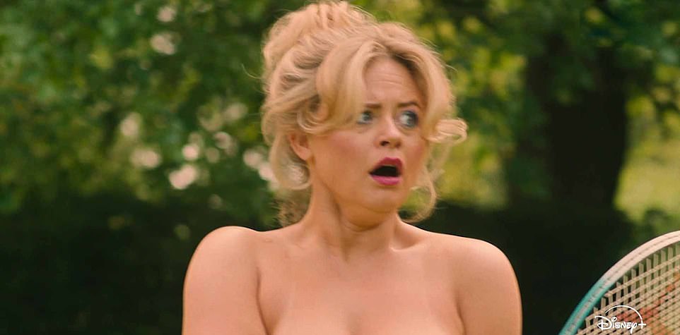 Disney series Rivals (pictured Emily Atack who starred in the series) and Apple TV's Slow Horses also had the same amount of nods