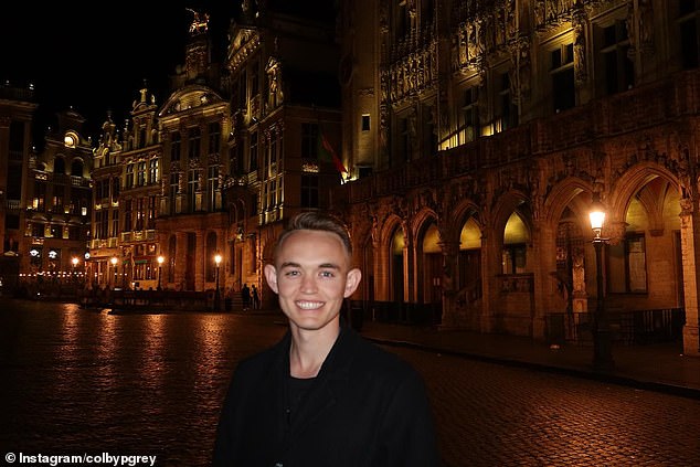 Colby Grey, 24, grew up in rural San Luis Obispo, California, where international travel was so rare that 'not many people in my town had passports,' he told CNBC Make It