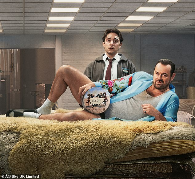 The EastEnders star also shared a sweet and hilarious tribute to Mr. Bigstuff writer and his co-star Ryan Sampson, which let him to turning the air blue once more (pictured in show together)