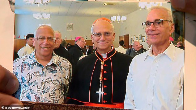 Pictured: L-R: brothers Louis Prevost, Robert Prevost (the new Pope Leo XIV) and John Prevost