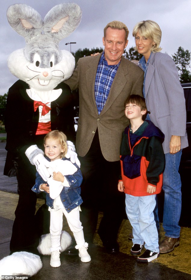 Hartman was killed while their two young children Sean and Birgen were asleep in their beds - pictured 1995