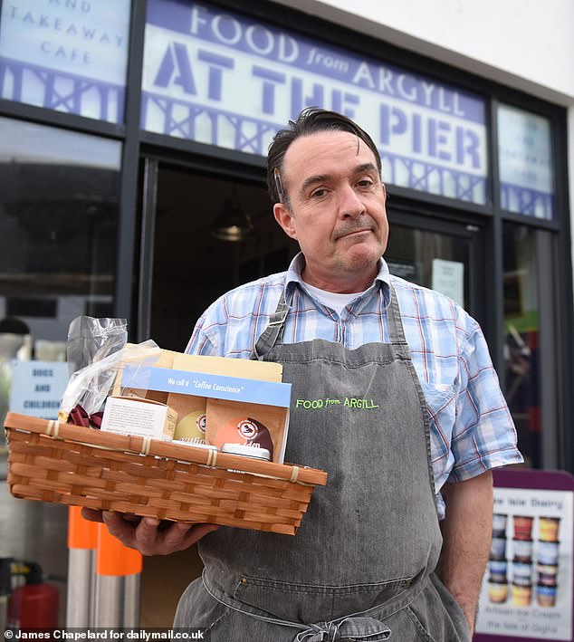 Manager of local cooperative Food from Argylle, John Cuthbertson, 54, said: 'The whole town is AirBnB now'