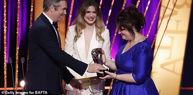 Jones accepted her award from Harriet Dyer and Patrick Brammall