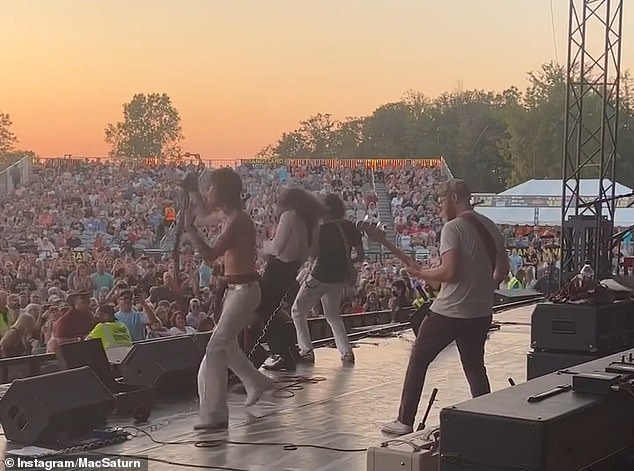 Mercer's band Mac Saturn (pictured) postponed the first of their tour dates in Albany and Boston, saying they hoped to announce new shows 'in the near future'. They added that Mercer had been 'a new addition to the band' and they were not aware of his horrific crimes