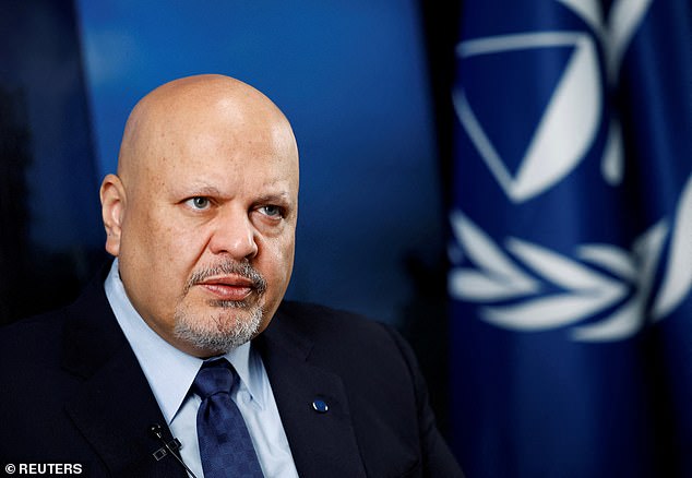 It is reported that Mr Khan (above) behaved similarly on work trips with the colleague to Colombia, Congo, Chad and Paris, and at a residence owned by his wife in The Hague - where the ICC is headquartered