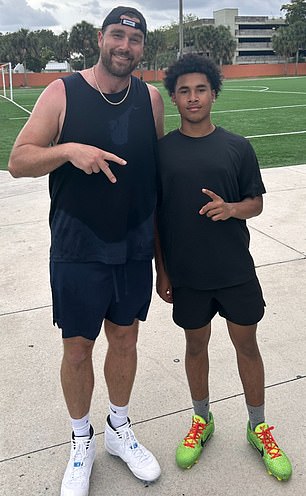 The young players were very complimentary about the NFL icon