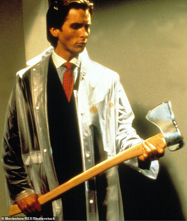 According to Dr Das, male psychopaths are more likely to commit violent crimes than women (pictured: Christian Bale playing Patrick Bateman in American Psycho)