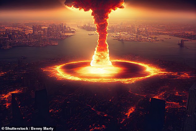 The latest nuclear warheads yield only a fraction of the explosive power compared with the bomb dropped on Hiroshima in 1945 (file image)