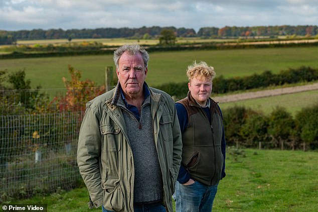 Kaleb - who was on a nationwide tour - later returned to the farm and seemed to be getting along well with Harriet (pictured with Jeremy)