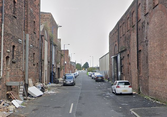 A backstreet in a former warehouse area in the north of Liverpool, not far from