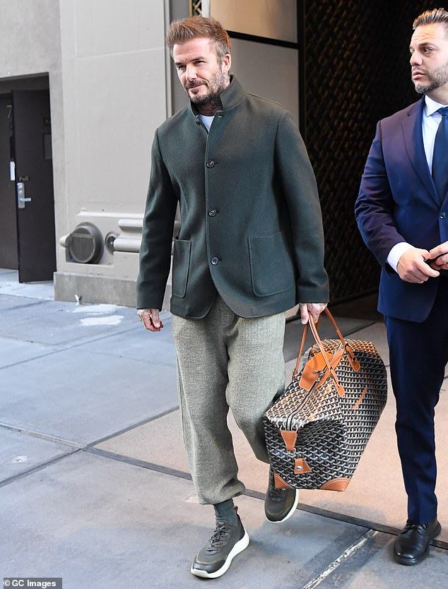 Victoria and David are currently embroiled in a family feud with their eldest son Brooklyn, 26, and his wife Nicola Peltz, 30, and were spotted in the Big Apple amid reports that they are 'heartbroken' over the rift
