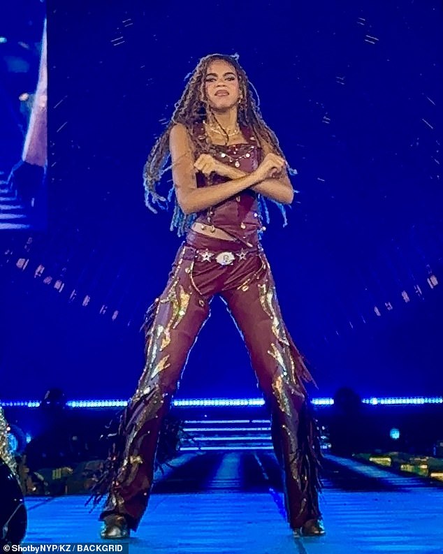 The Single Ladies singer has face other controversies on her recently launched tour, including over her daughter Blue Ivy's substandard dance moves; pictured May 9 in LA