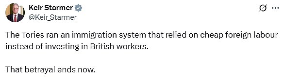 The PM insisted the government would be 'investing in British workers'