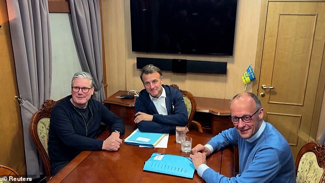 The European leaders had been aboard a train travelling to Ukraine