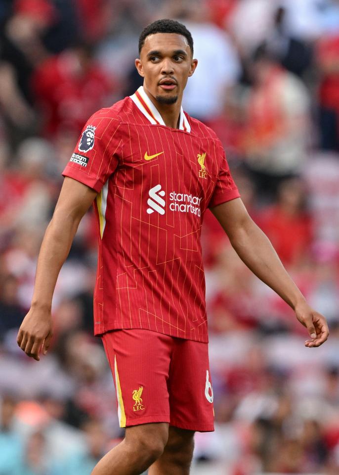 Trent Alexander-Arnold of Liverpool during a Premier League match.