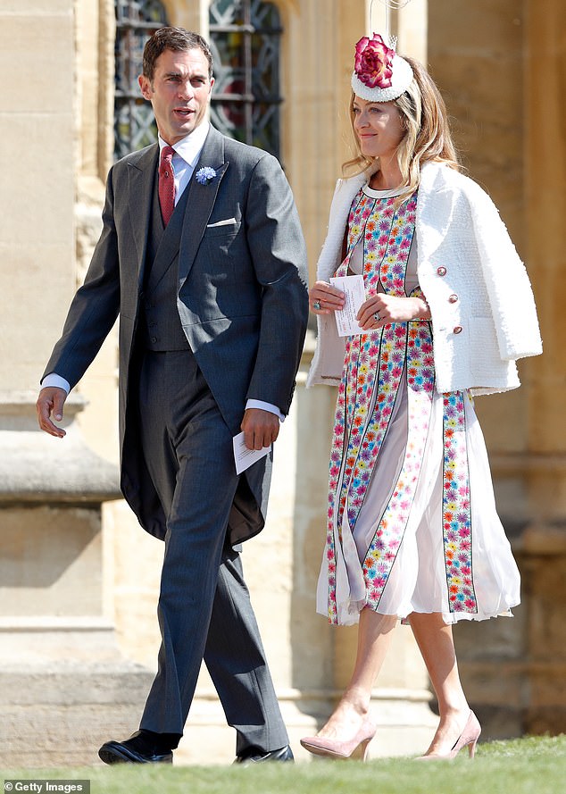Hugh with his wife Rose van Cutsem at Harry and Meghan's wedding in 2018