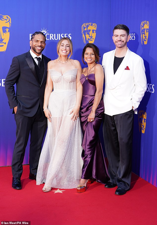 Stacey revealed how her team 'deserved' to win a prize during the prestigious ceremony [L-R Sort Your Life Out's Robert Bent, Stacey, Dilly Carter and Iwan Carrington]