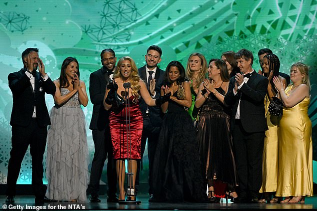 The team have previously tasted success, having won the Factual Entertainment award at the 2024 National Television Awards [pictured]