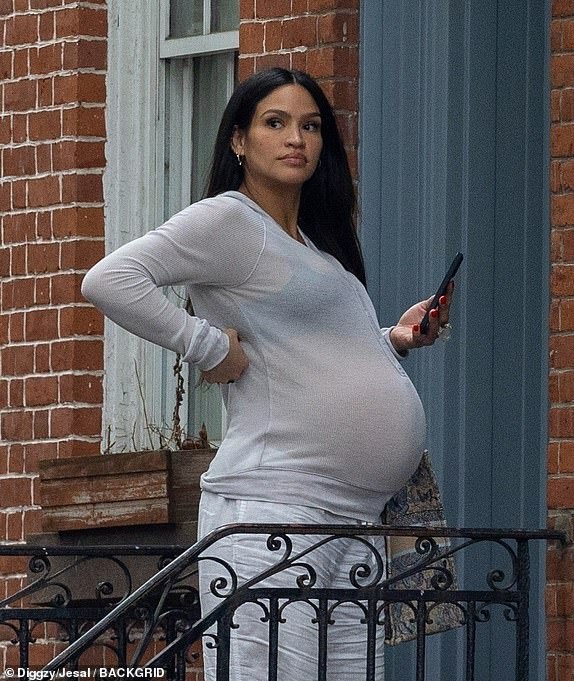 New York, CA  - *PREMIUM-EXCLUSIVE*  - *EXCLUSIVE*  - Cassie Ventura has been pictured as she emerged for the first time in months, as she prepares to come face to face with her abusive ex, P. Diddy, at his trial. Cassie, named "Victim 1" in the trial, is preparing to testify under her real name against Diddy as his trial is set to kick off this week. She was seen in NYC on Wednesday afternoon as she visited a friend's home. She wore a sheer top with her baby bump on full display for the extremely rare outing. Reports state she has been lying low in preparation for the courtroom showdown.  Pictured: Cassie Fine  BACKGRID USA 8 MAY 2025   USA: +1 310 798 9111 / usasales@backgrid.com  UK: +44 208 344 2007 / uksales@backgrid.com  *UK Clients - Pictures Containing Children Please Pixelate Face Prior To Publication*