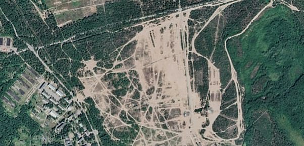 There was little sign of infrastructure in satellite images of the Kamenka site in 2022